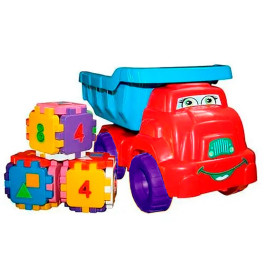 Машинка Doloni Грузовик "Смайлик" с кубиками 013585/6