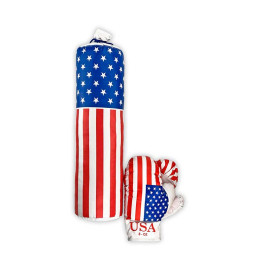 Боксерский набор Danko Toys "Америка" детский средний M-USA