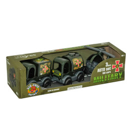 Набор авто "Kid cars" военный 3 шт.
