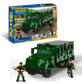 Конструктор IBLOCK арт. PL-921-444 (12шт) Армия, КрАЗ, 243дет, 2 фигурки в PL-921-444 Конструктор IBLOCK арт. PL-921-444 (12шт) Армия, КрАЗ, 243дет, 2 фигурки в PL-921-444