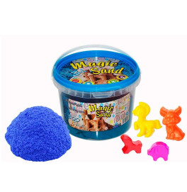 Кинетический песок Magic sand голубого цвета, в ведре 0,500 кг