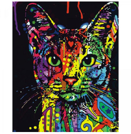 Картина по номерам Stateg Яркий кот 40х50 см GS010
