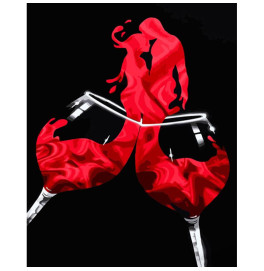 Картина по номерам Stateg Любовь в вине 40х50 см GS1464