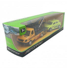 Машина метал. АВТОПРОМ арт. 7414 (96шт/2) эвакуатор+машинка, 1:50, 4 вида, ко