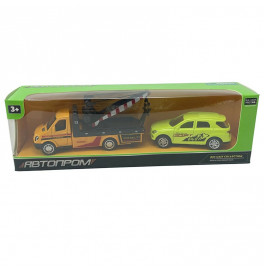 Машина метал. АВТОПРОМ арт. 7414 (96шт/2) эвакуатор+машинка, 1:50, 4 вида, ко