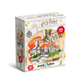 200503 Пазл Hard-M «Harry Potter. Школа Гоґвортс та поле для Квідичу», 450 елементів