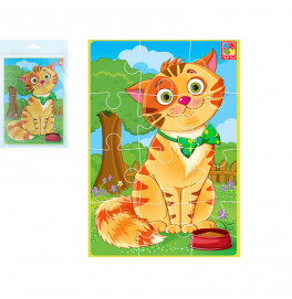 Игра развивающая Vladi Toys Малыш сможет "Кот" мягкие пазлы А5 VT1103-91