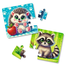 Гра розвиваюча Vladi Toys м'які пазли "Єнот та їжачок" VT1102-36 VT1102-36 Гра розвиваюча Vladi Toys м'які пазли "Єнот та їжачок" VT1102-36 VT1102-36