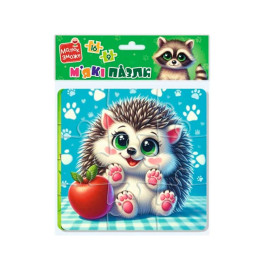 Гра розвиваюча Vladi Toys м'які пазли "Єнот та їжачок" VT1102-36 VT1102-36