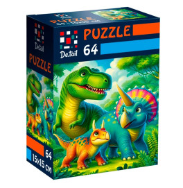 Пазлы Vladi Toys De.tail Доисторические друзья 64 детали DT1234-08