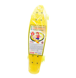 Скейтборд Пенни борд Maximus PENNY BOARD MAX со светом желтый 56 см