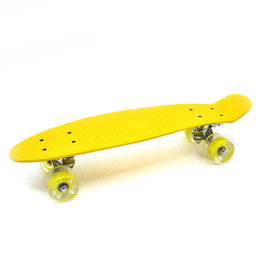 Скейтборд Пенни борд Maximus PENNY BOARD MAX со светом желтый 56 см