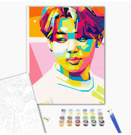 Картина по номерам с лаком ArtCraft "Jimin. Art Prints" 40*50 см