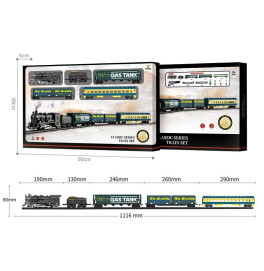 Залізна дорога 1:87 зі світлом і звуком на батарейках 1601C