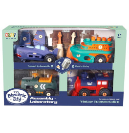 Ігровий набір транспорту 4 в 1 на батарейках DP8803