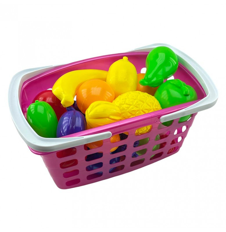 Игровая Корзина с фруктами Бамсик пластиковый 010/10_Pink