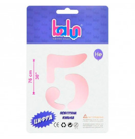 Фольгированный шарик-цифра Balun "5" sugar pink 30" 76 см 02415