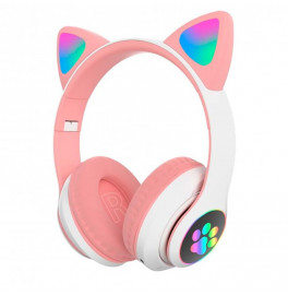 Наушники CAT с ушками Y08M_Pink