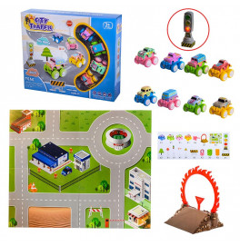 Игровое поле 4 машинки 20 аксессуаров RD001-3