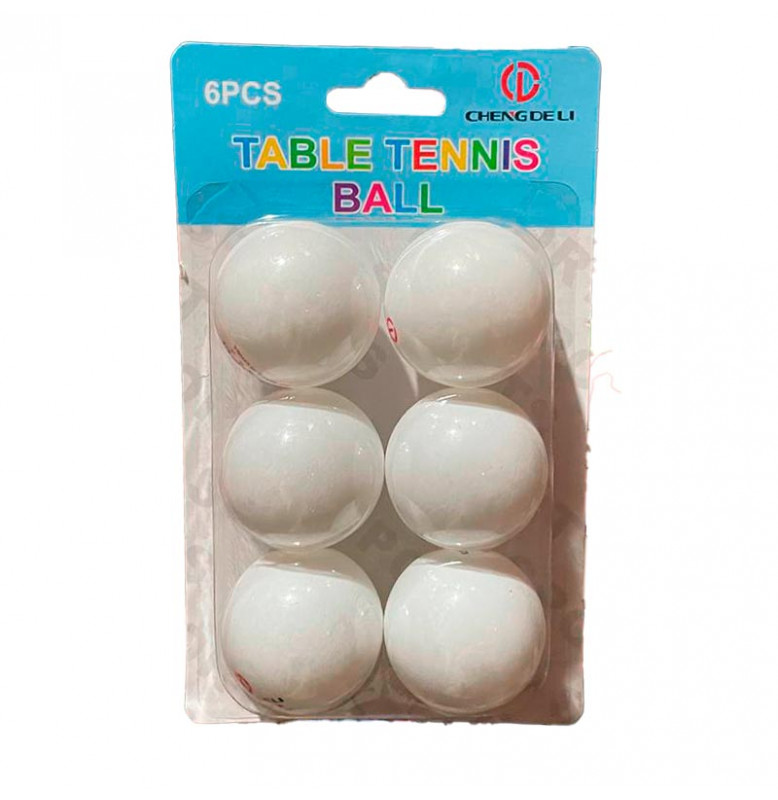 Набор мячиков для тенниса ABS 6 штук. TB2619_White