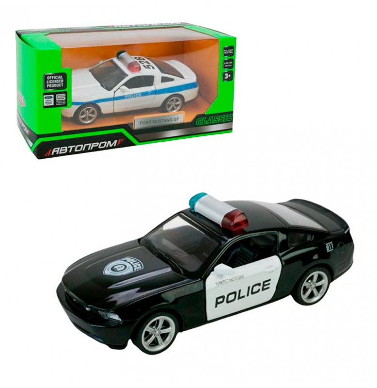 Машинка Автопром Ford Mustang GT 1:43 металлическая 4372_Black