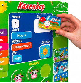 Детский календарь Vladi Toys магнитный VT5555-04