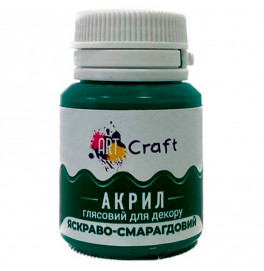 Краска акрил глянец для декора "Ярко-изумрудный" AG-7548
