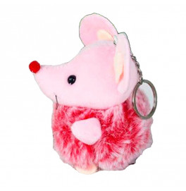 Мягкая мышь-брелок размер 10 см X191_Pink-Red