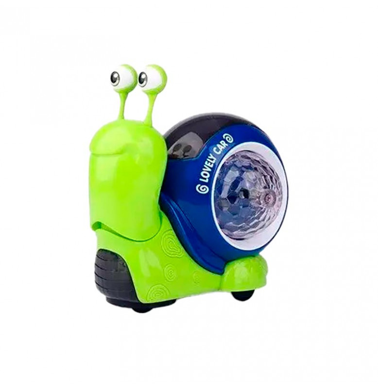 Интерактивная игрушка улитка со звуком и светом RS-3150_Green