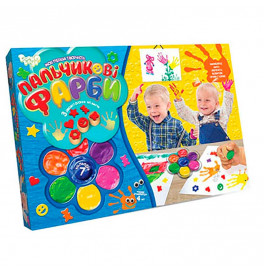 Пальчиковые краски Danko Toys "Мое первое творчество" 7 цветов РК-01-02