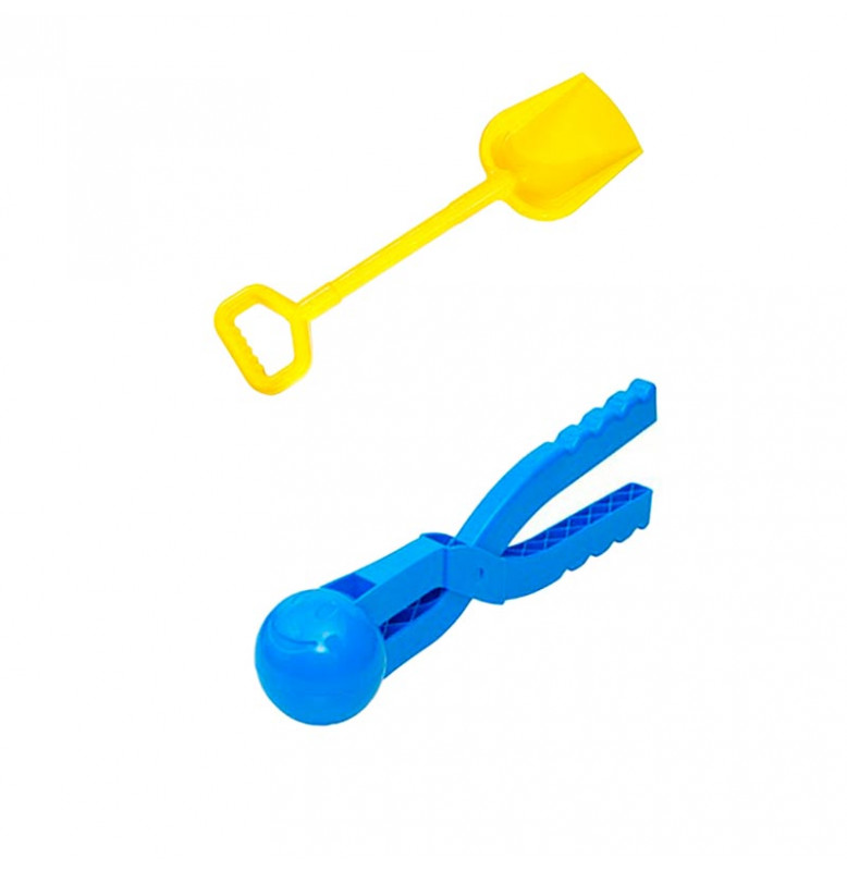 Игровой набор Бамсик Зимние игрушки №2 с лопаткой и снежоклипом 118/7_Yellow-Blue
