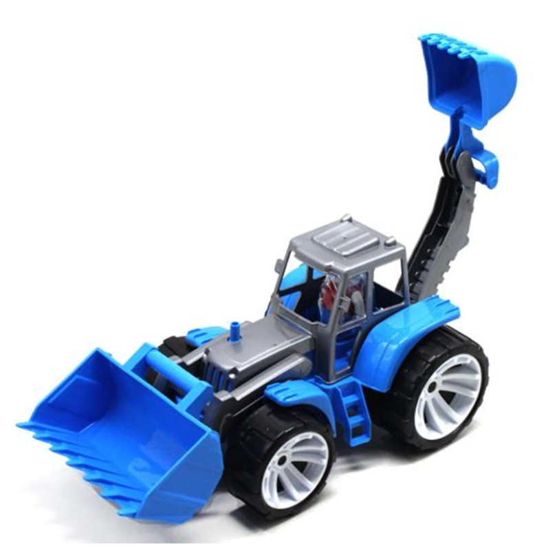 Набор детский Трактор с двумя ковшами "BAMS" (Черн. 007/8_Gray-Blue