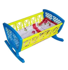 Кровать с постелью 006/1_Blue-Yellow