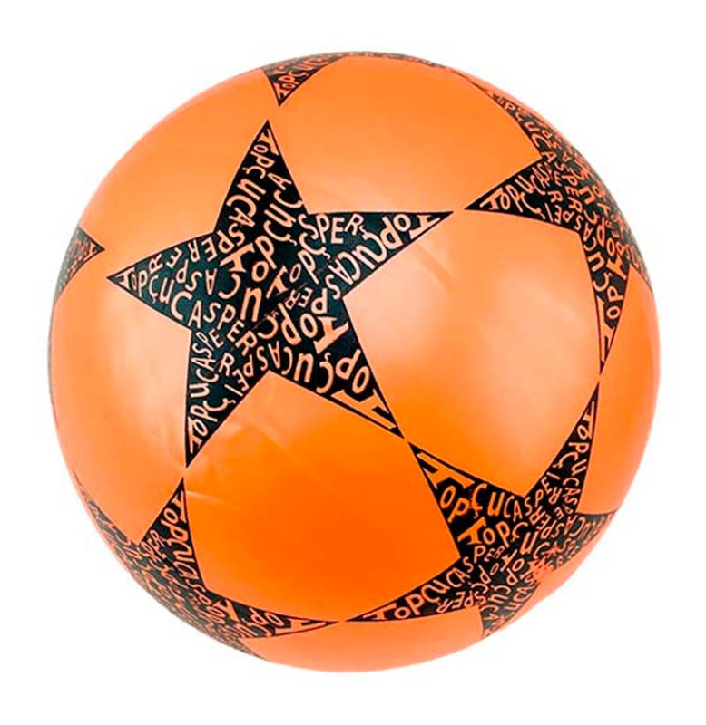 М'яч гумовий 9" із малюнком зірки RB20302_Orange
