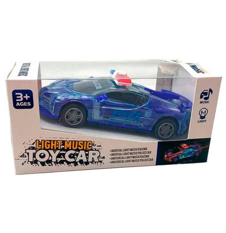 Машинка Легкова інерційна зі світлом 866-13/866-12_Police, Blue