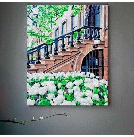 Картина по номерам Белые тюльпаны Strateg 30х40 см SS-6614