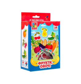 Набор мягких магнитов Vladi Toys Мой мир "Фрукты,Овощи" VT3106-11