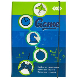 Папка для тетрадей "GAME" (картонная, на резинках)