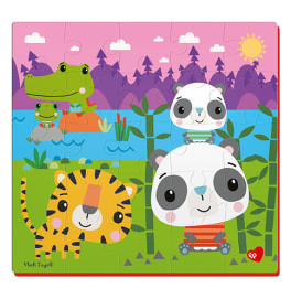 Мягкие пазлы Vladi Toys "Fisher Price. Панды" фомовые 22х23 см