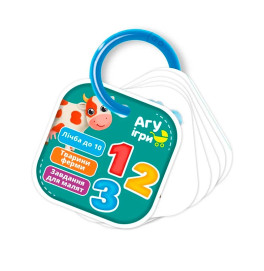 Карточки на кольце Vladi Toys Цифра Ферма развивающие