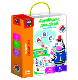 Магнитная игра Vladi Toys Академия развития Английский для детей 56 магнитов обучающая