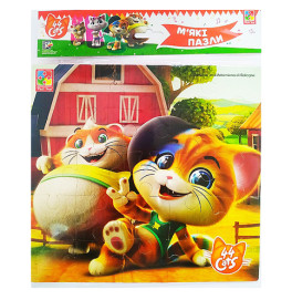 Мягкие квадратные пазлы Vladi Toys "44 Кошки. На ферме" фомовые