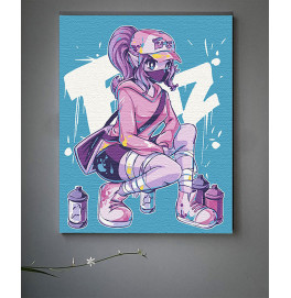 Картина по номерам с лаком ArtCraft аниме "Style girl" 40*50 см