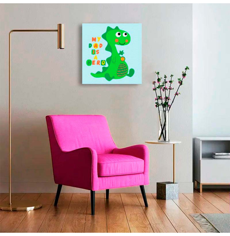 Картина по номерам "Маленький дракончик" 30*30 см 15005-AC Картина по номерам "Маленький дракончик" 30*30 см 15005-AC