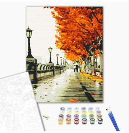 Картина по номерам "Осенняя набережная" 40*50 см 11005-AC