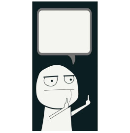 Открытка по номерам "F*ck you" 40*80 см