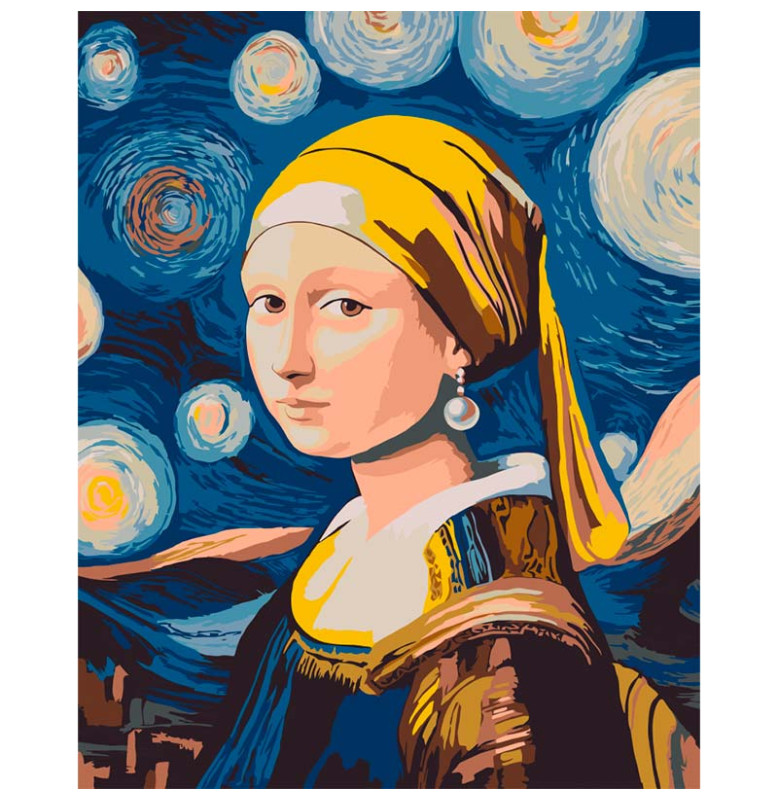 Картина за номерами Artcraft "Мона з перловою сережкою" 40*50 см 10181-AC Картина за номерами Artcraft "Мона з перловою сережкою" 40*50 см 10181-AC
