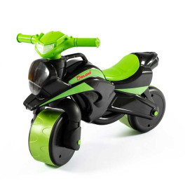 Мотоцикл каталка толокар DOLONI Sport музыкальный черно зеленый 0139/59