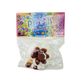 Сквиш Лапка-антистресс бело-коричневая st-71