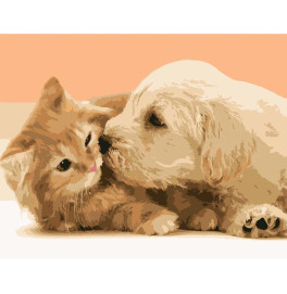 Картина по номерам Stateg Искренняя дружба 40х50 см DY223